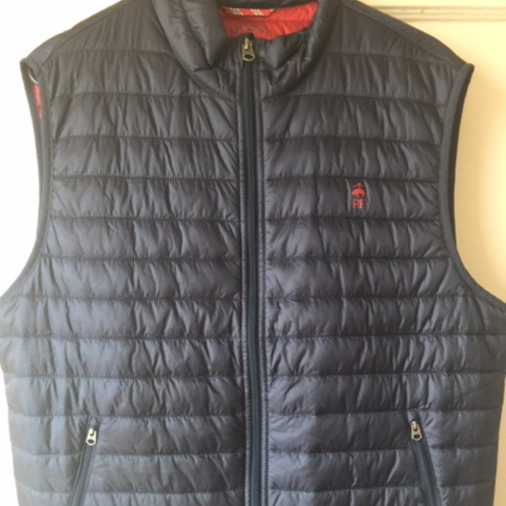 BROOKS BROTHERS RED FLEECE NAVY THERMORE VEST
